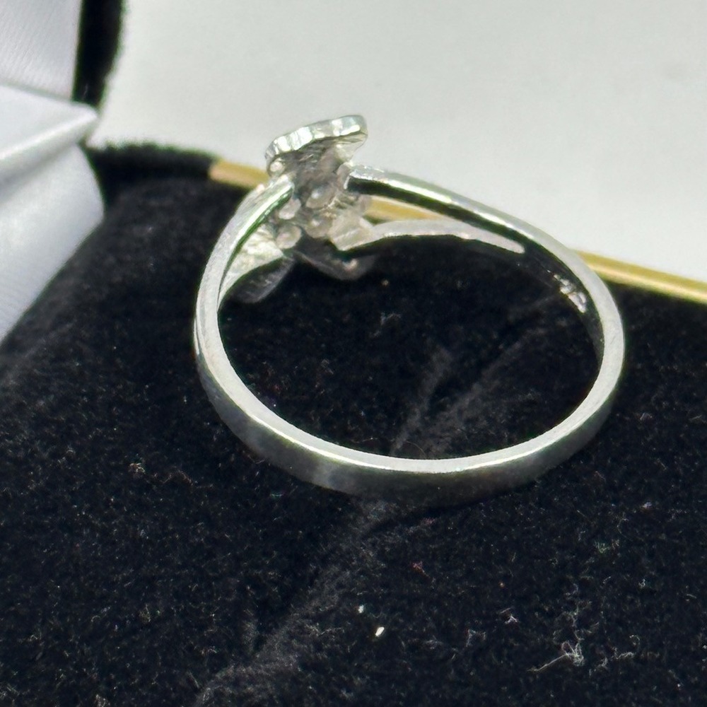 925 Sterling Silver Teddy Bear Ring Size 7.25 Textured Split Shank‎ Band - Picture 5 of 7